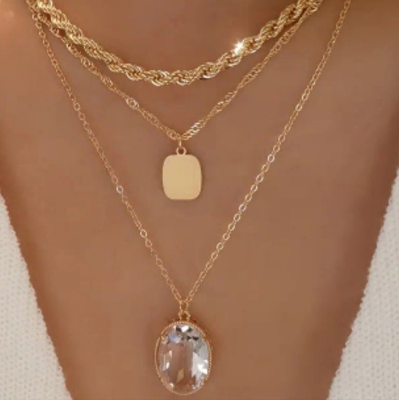 Necklace layers gold plated - Picture 2 of 2